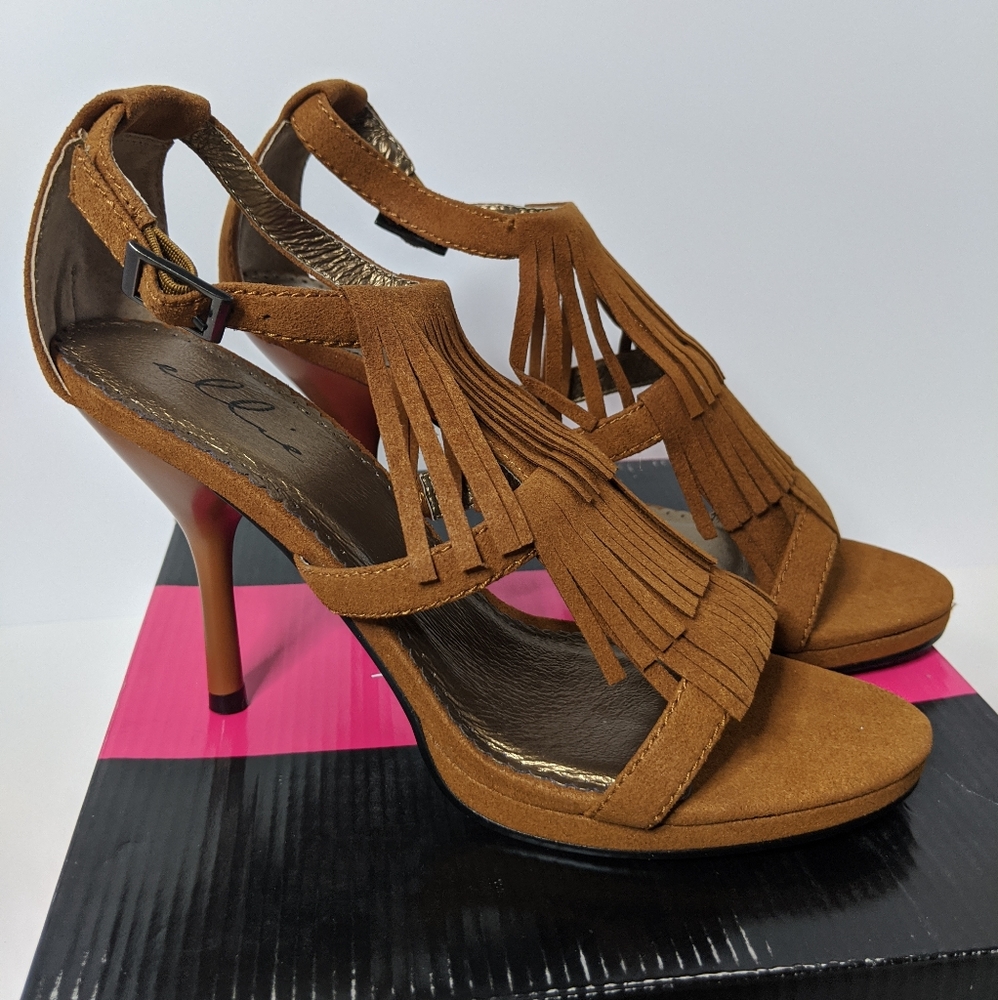 Ellie Sioux Fringe Heeled Sandals